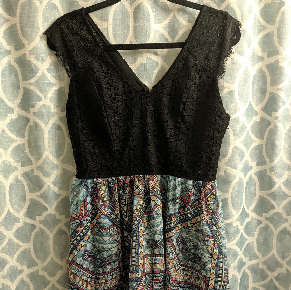 Lace crochet and tribal dress